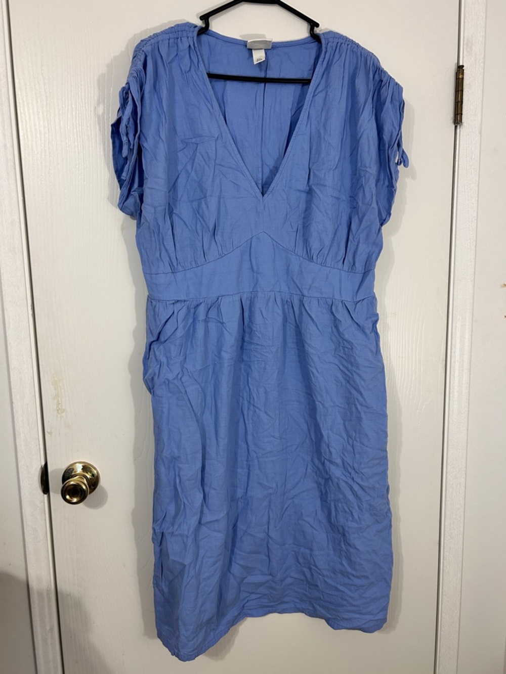 Ava & Viv Periwinkle V-Neck Midi Dress